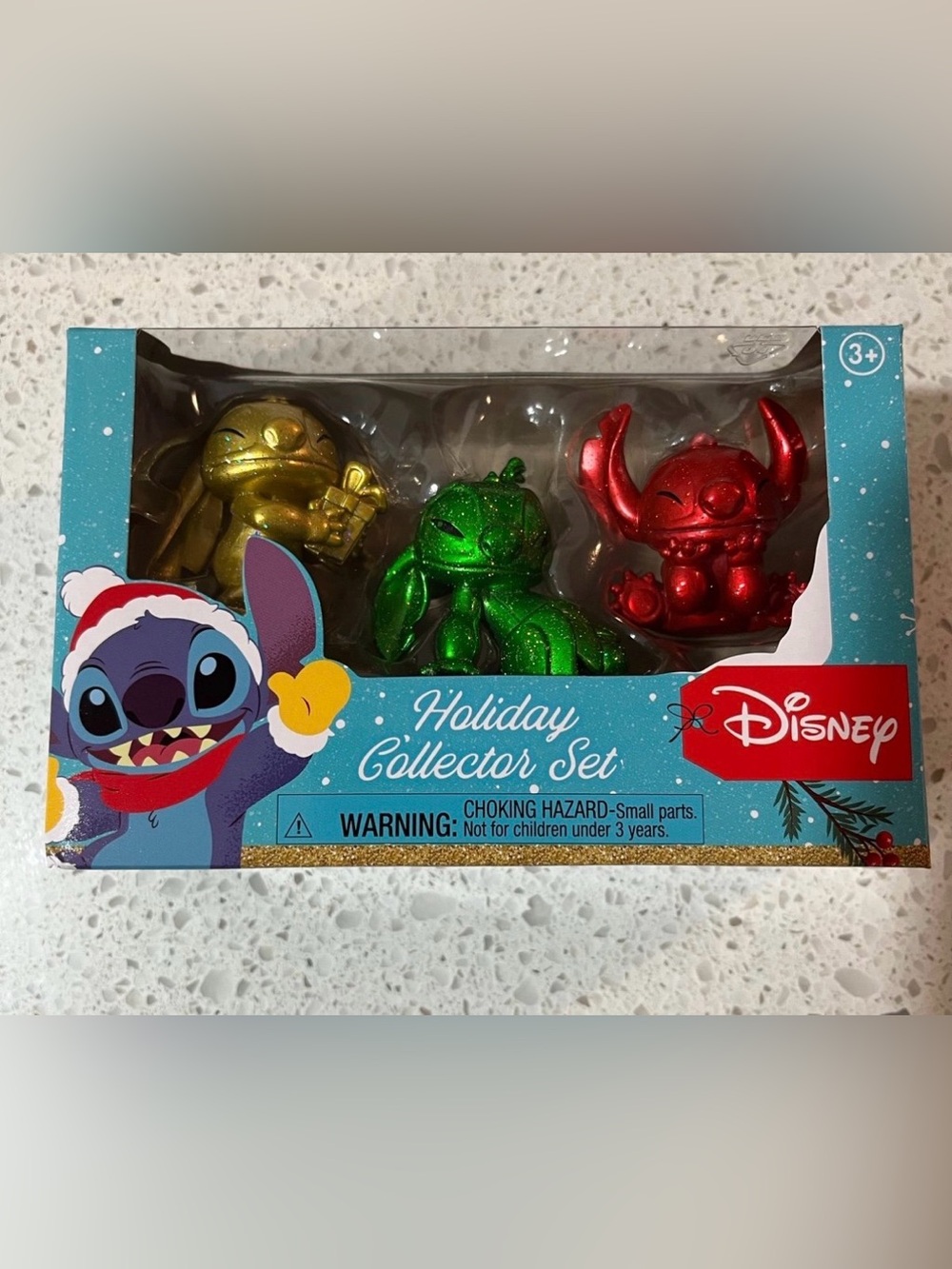 Disney Lilo & Stitch Figures Holiday Collector Set of 3 New